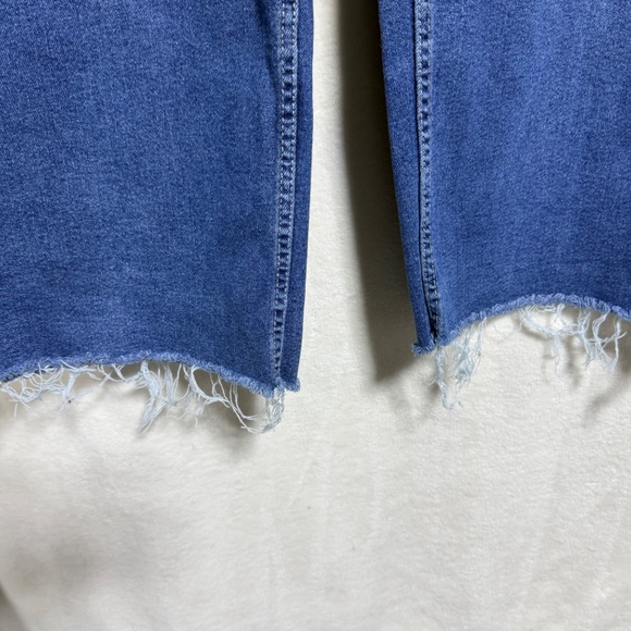 Dex Women's Capri Jeans Size 24 Stretch High Rise Loose Fit, Raw Hem, Wide Leg - Picture 3 of 11